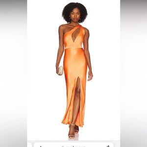 Bardot one shoulder long dress- worn once!
